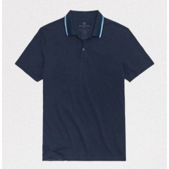 MACK WELDON SILVER Pique Polo Structured collar Washed Blue Size 2XL - Picture 1 of 8